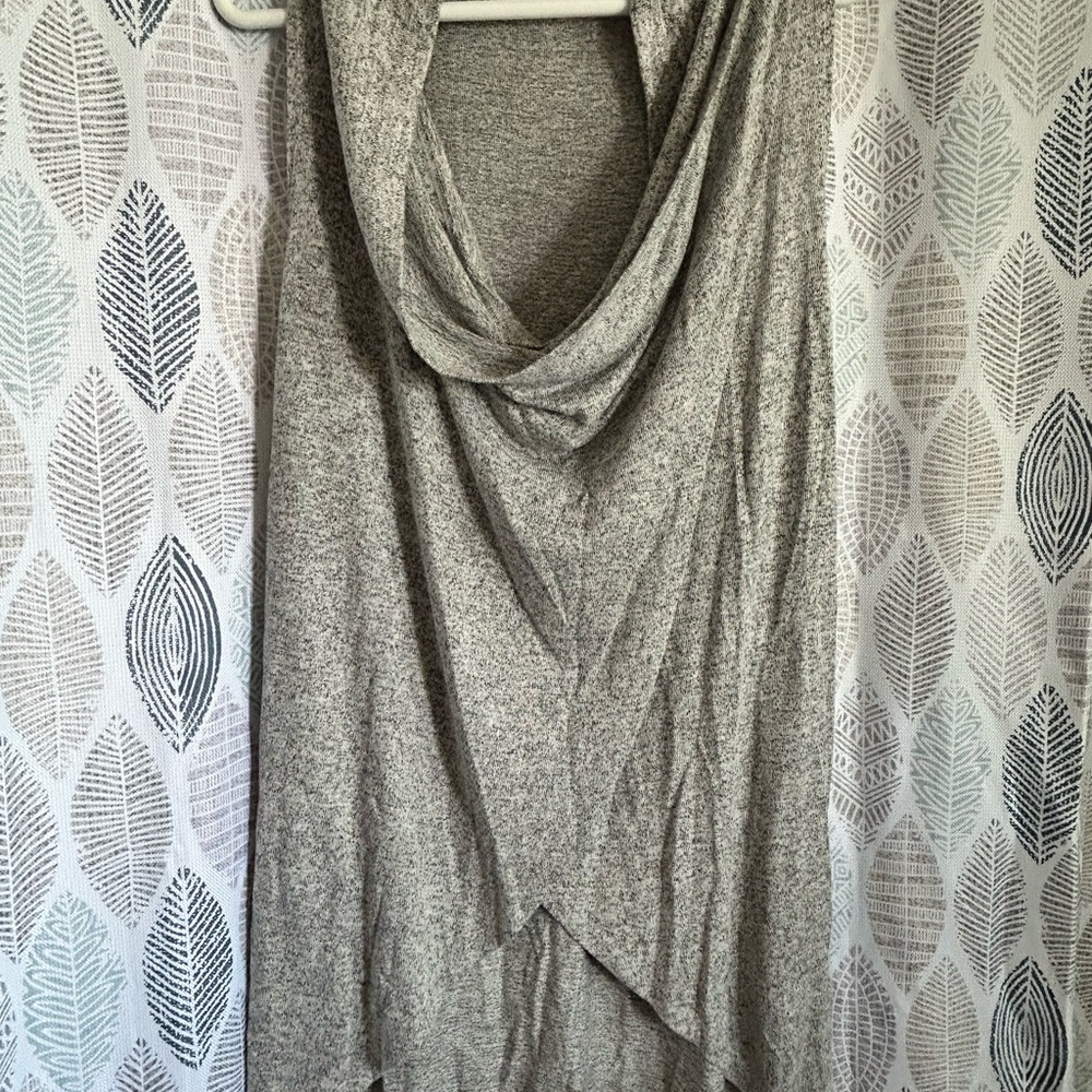 Olivia Sky Heathered Gray Cowl Neck Sweater